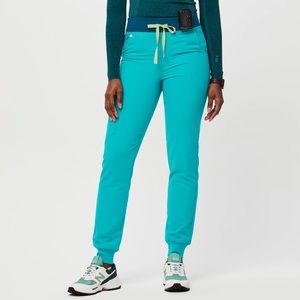 FIGS Teal Zamora Jogger Scrub Pants - High Waisted